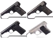 Four Belgian Semi-Automatic Pistols