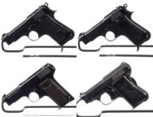 Four Italian Beretta Semi-Automatic Pistols