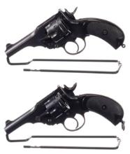 Two Webley & Scott Double Action Revolvers