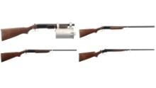 Three Winchester Single Shot Shotguns and One Line Thrower