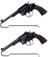 Two Smith & Wesson K-22 Double Action Revolvers