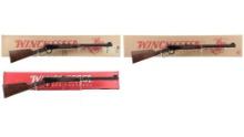 Three Winchester Model 9422M Lever Action Carbines with Boxes