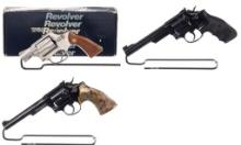Three Smith & Wesson Airweight Double Action Revolvers