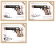 Three Cased Colt 1911 World War I Commemorative Pistols