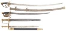 Four U.S. Military Pattern Swords