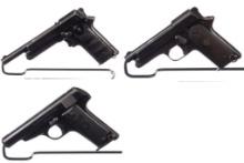 Three Spanish Semi-Automatic Pistols