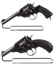 Two British Webley & Scott Double Action Revolvers