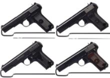 Four Tokarev Pattern European Military Semi-Automatic Pistols