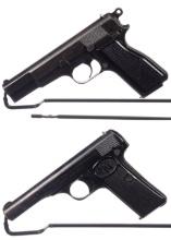 Two German Occupation Fabrique Nationale Semi-Automatic Pistols
