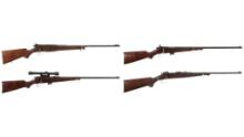 Four Savage Bolt Action Sporting Rifles