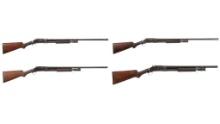 Four Winchester Model 1897 Slide Action Shotguns
