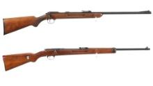 Two Pre-World War II German Single Shot Bolt Action Rifles