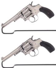 Two Smith & Wesson .32 Hand Ejector First Model Revolvers