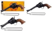 Three Ruger Blackhawk Single Action Revolvers