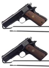 Two Colt Commander Semi-Automatic Pistols