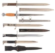 Five European Bayonets and Daggers