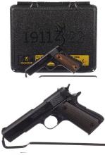 Two Browning Model 1911-22 Semi-Automatic Pistols with Cases