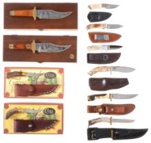 Group of Knives with Sheaths
