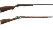 New England Firearms Shotgun and a Replica Revolving Rifle