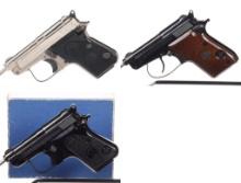 Three Beretta Semi-Automatic Pocket Pistols