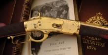 Factory Gold Plated Winchester Deluxe First Model 1873 Rifle