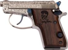 Jerry Lewis Documented and Engraved Beretta Model 21A Pistol