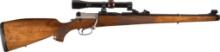 Engraved Mauser Model 66S Bolt Action Mannlicher Rifle