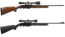 Two Remington Semi-Automatic Rifles with Scopes