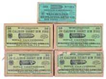 Five Vintage Boxes of Winchester Ammunition