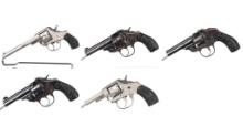 Five Iver Johnson Double Action Revolvers