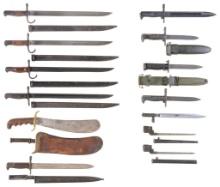 Group of 12 Bayonets and one Knife
