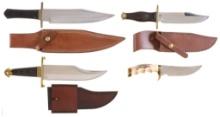 Group of Four Fixed Blade Knives