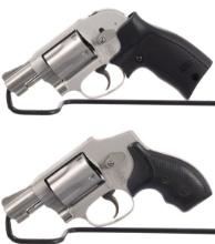 Two Smith & Wesson Double Airweight Double Action Revolvers