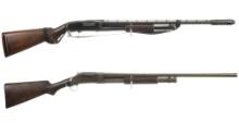 Two Winchester 16 Gauge Slide Action Shotguns