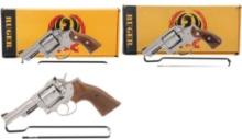 Three Ruger Double Action Revolvers