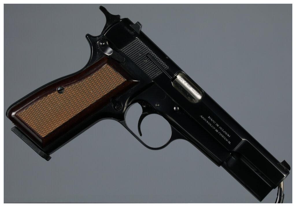 Belgian Browning High Power Semi-Automatic Pistol with Case