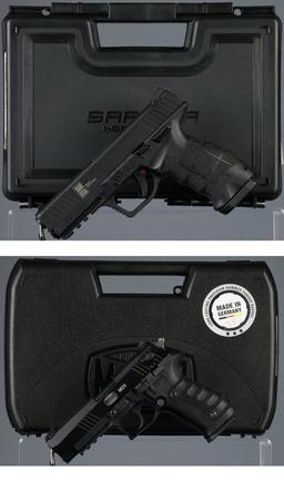 Two Semi-Automatic Pistols with Cases