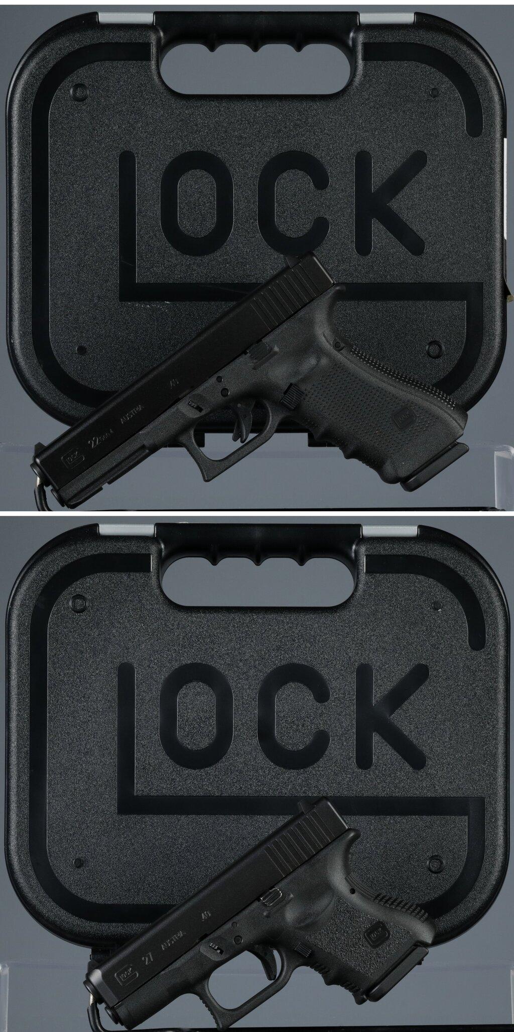 Two Glock Semi-Automatic Pistols with Cases