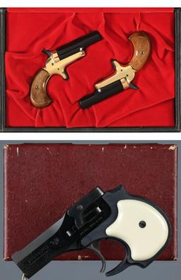 Three Derringer Pistols with Cases