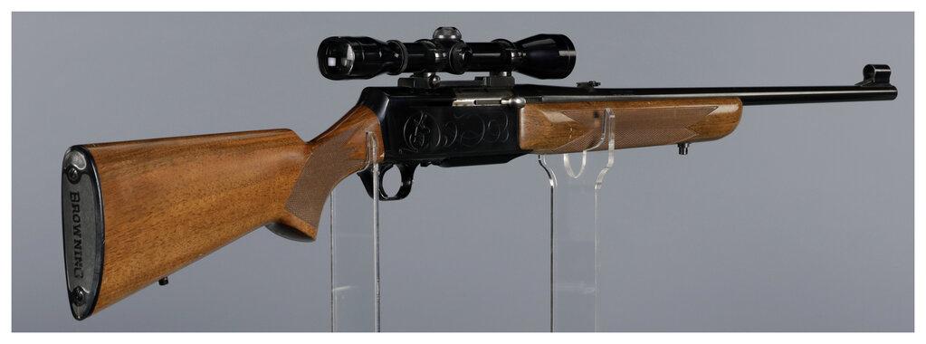 Belgian Browning BAR High Power Semi-Automatic Rifle with Scope