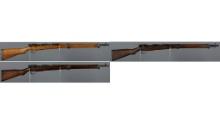 Three Japanese Type 99 Bolt Action Rifles