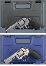 Two Smith & Wesson Double Action Revolvers with Cases