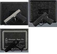 Three Semi-Automatic Pistols with Boxes