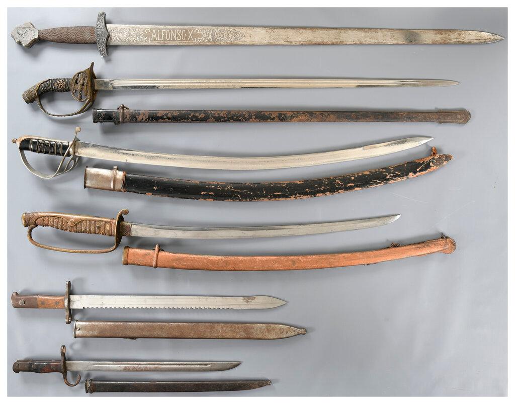 Four Swords and Two Bayonets