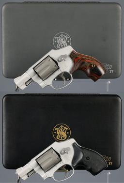 Two Smith & Wesson Model 332 AirLite Ti Double Action Revolvers