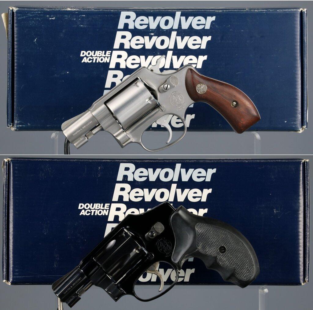 Two Smith & Wesson Double Action Revolvers with Boxes