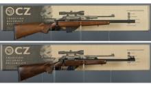 Two CZ Bolt Action Rifles with Boxes