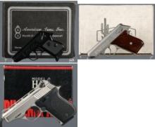 Three Semi-Automatic Rimfire Pistols with Boxes