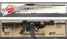 Two Semi-Automatic Rifles with Boxes