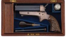 Cased Tipping & Lawden Sharps Patent Four-Shot Pepperbox Pistol